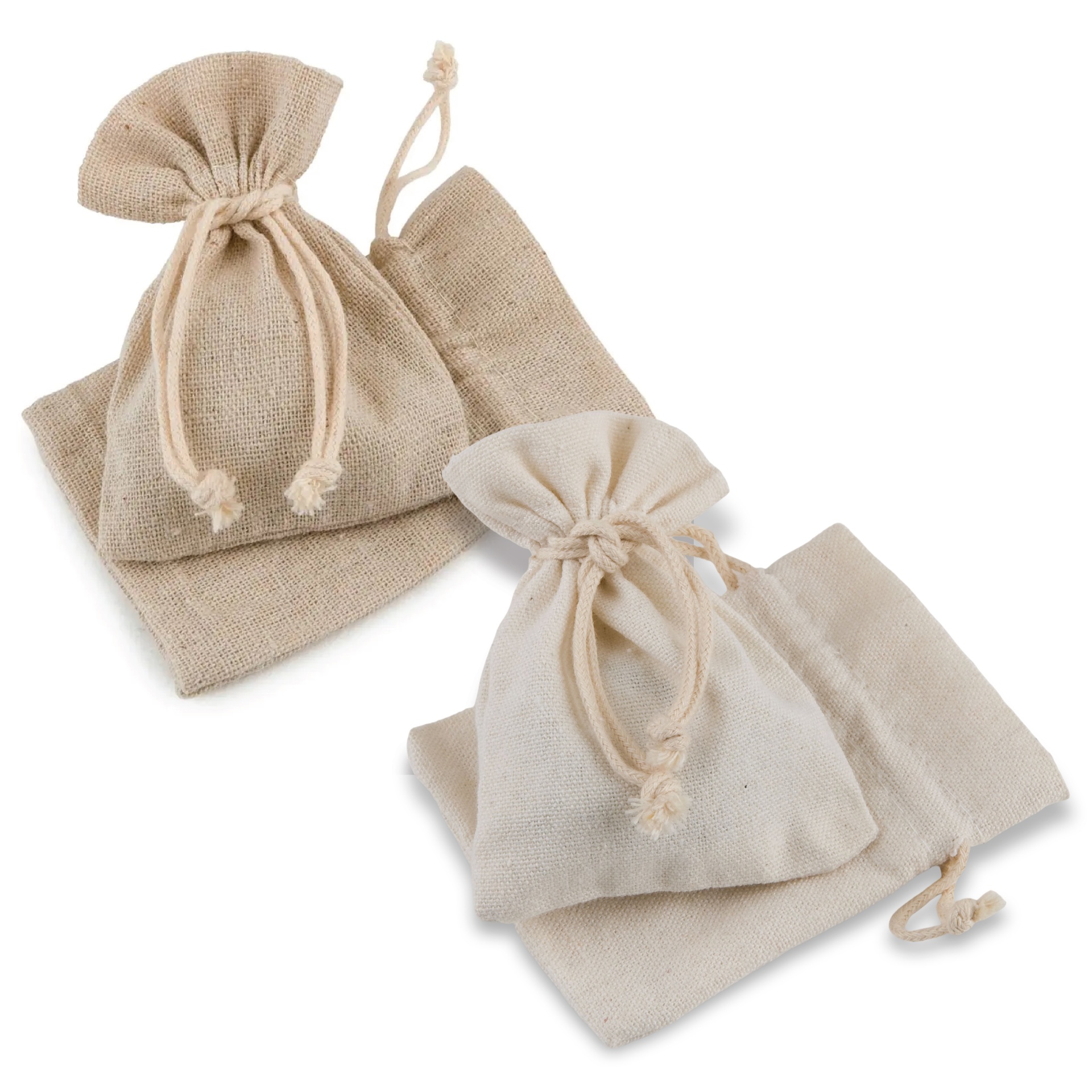 12 Sacos de Algodão Marfim/Bege A240