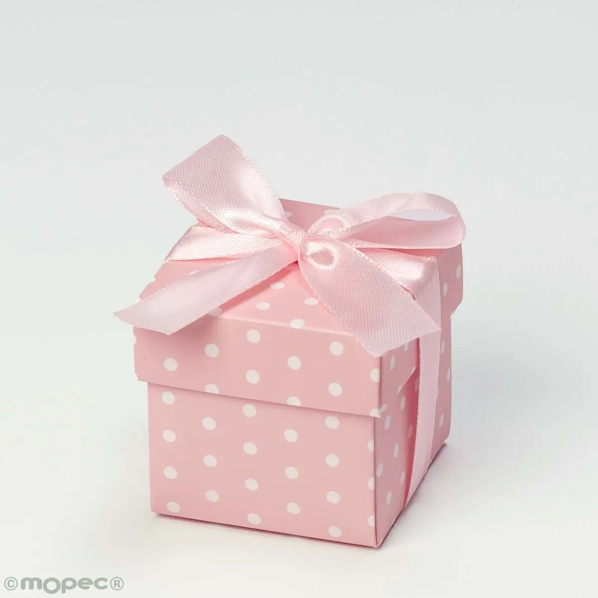 25 Caixas Azul/Rosa Bolinhas c/ Fita E13