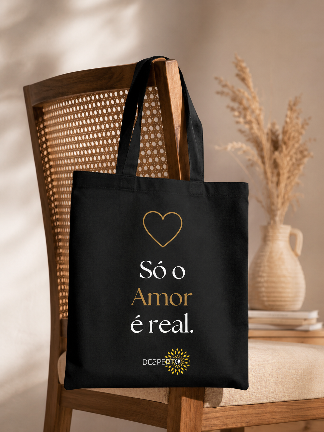 Saco de Algodão  "Só o Amor é Real"