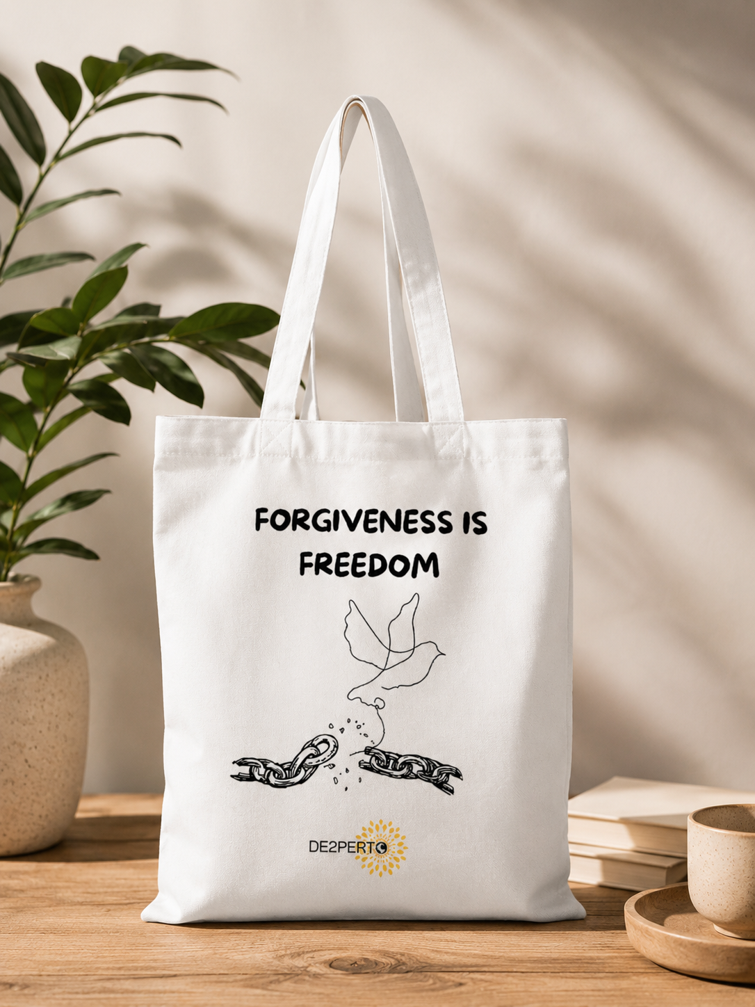 Saco de Algodão "Forgiveness is Freedom"