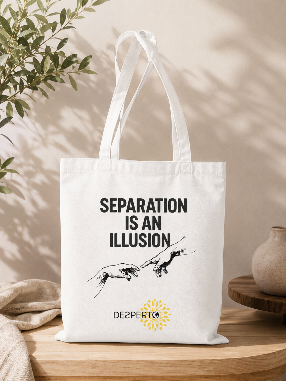 Saco de algodão "Separation Is an Illusion"