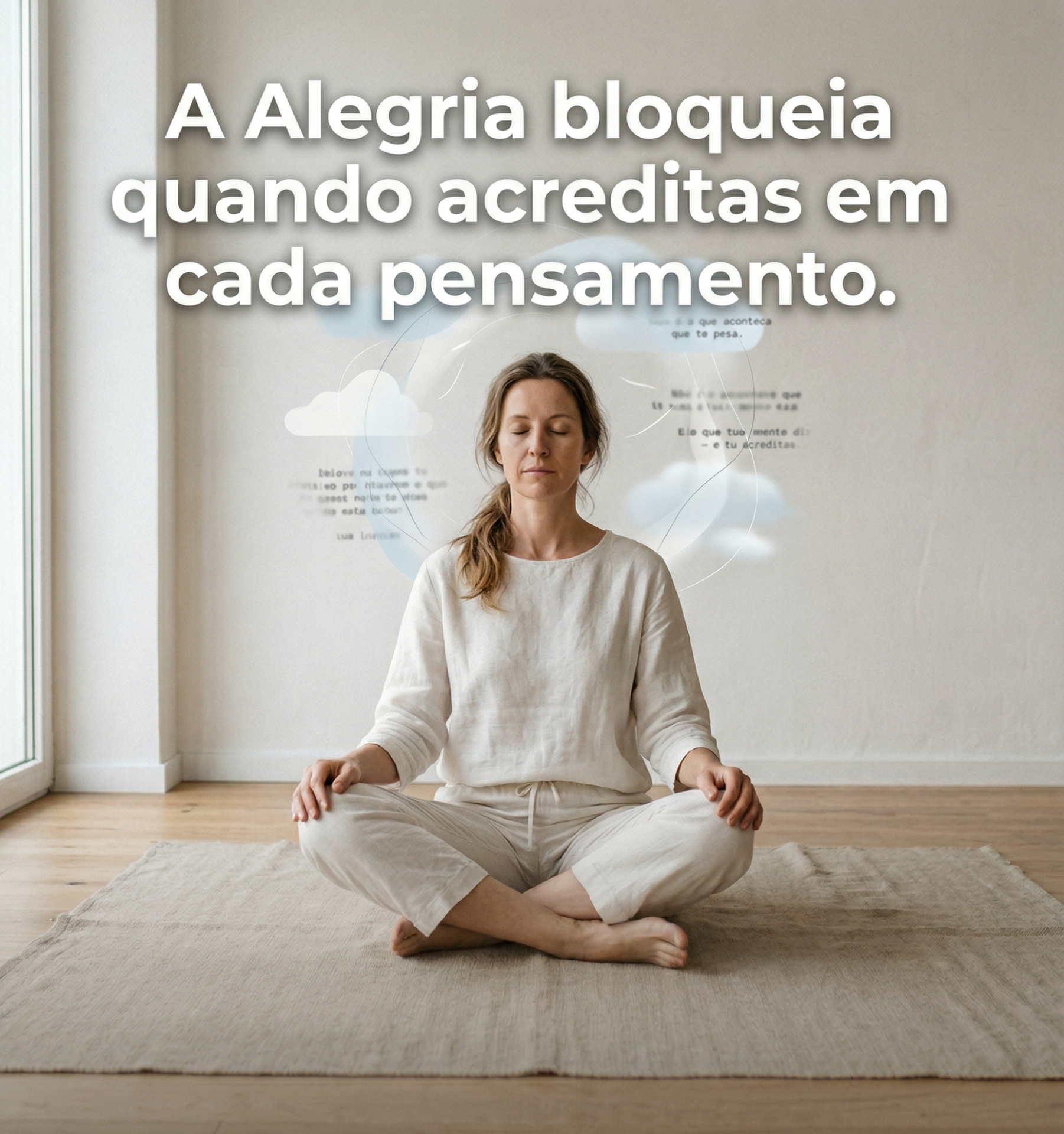 A Alegria bloqueia quando acreditas em cada pensamento