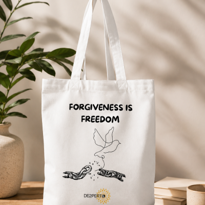 Saco de Algodão "Forgiveness is Freedom"