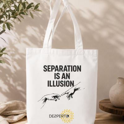 Saco de algodão "Separation Is an Illusion"
