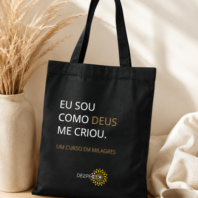 Saco de Algodão "Eu Sou Como Deus Me Criou"