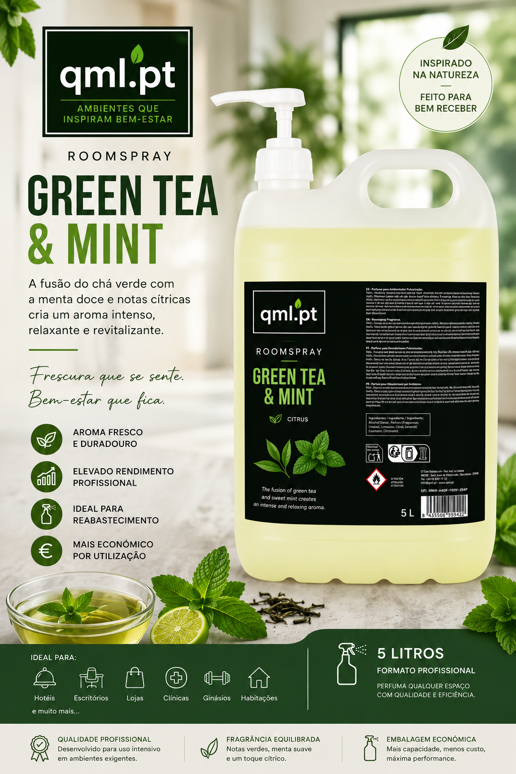 Ambientador Profissional – Green Tea & Mint Ambientador Profissional – Green Tea & Mint