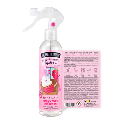 Spray Purificador de Ar de Morango Creme Multiuso 250 ml