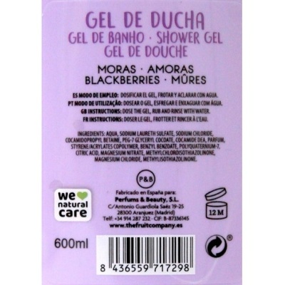 GEL DE BANHO AMORAS 600ML THE FRUIT COMPANY