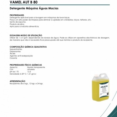 Vamel Aut B 80 -Lava louça máquina