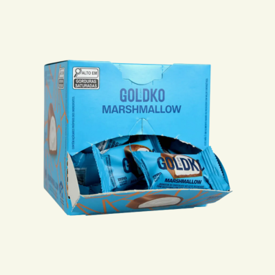 Caixa de bombom de marshmallow zero adição de açúcares (43 Kcal por unidade) - 18 unidades