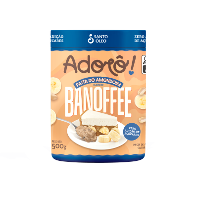 PASTA DE AMENDOIM SABOR BANOFFEE 500G - ADORÔ!