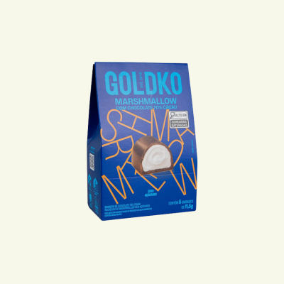 Bombons de marshmallow 70% cacau zero adição de açúcares - 5 unidades