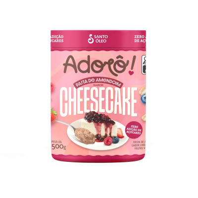 PASTA DE AMENDOIM SABOR CHEESECAKE 500G - ADORÔ!