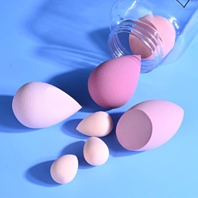 Conjunto 7 Esponjas Maquilhagem Rosa