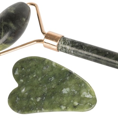 Rolo Massageador Facial + Gua Sha