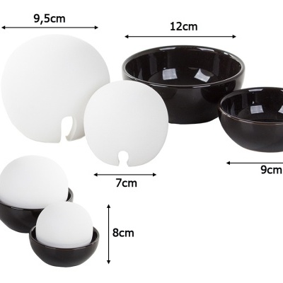 Set de 2 Humidificadores Redondos em Cerâmica Decorativa