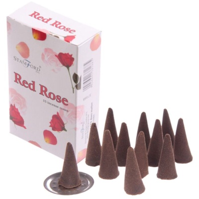 Cones de Incenso Rosa Vermelha