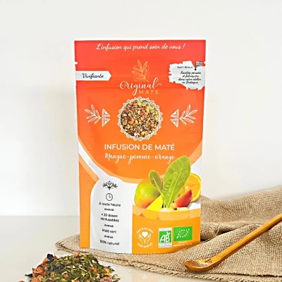 Mate Orgânico de Manga, Maçã e Laranja, Infusão de Frutas