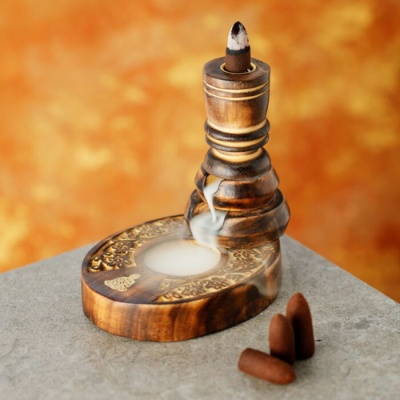 Queimador de Incenso Refluxo Jardim de Flores