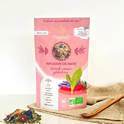 Mate Orgânico de Lavanda, Malva e Pétalas de Rosa, Infusão de Ervas