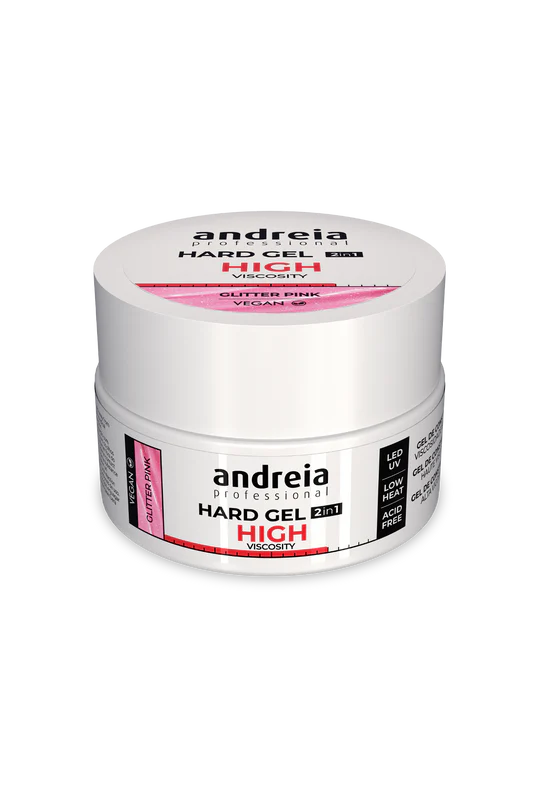 Hard Gel 2 in 1 - Glitter Pink (High Viscority) 22g