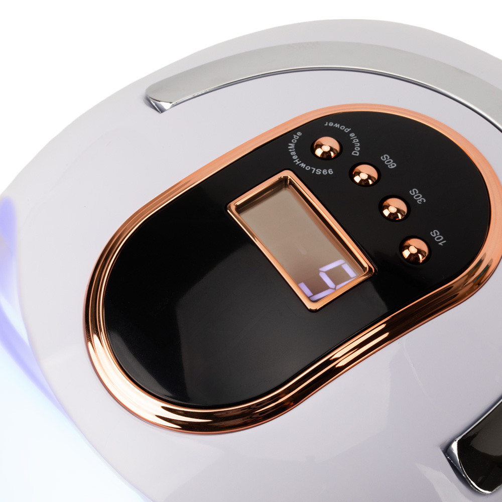 Catalisador de unhas UV/LED V8 para géis híbridos e géis acrílicos No Name 168W branco