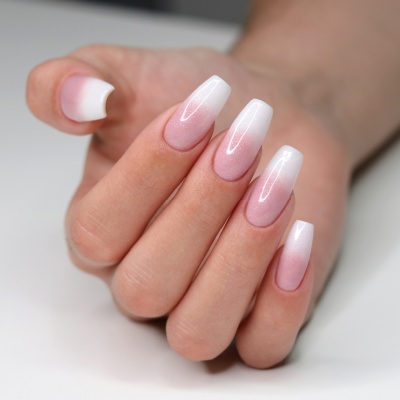 Inocos verniz fiber gel de unhas base rosa leitoso cintilante