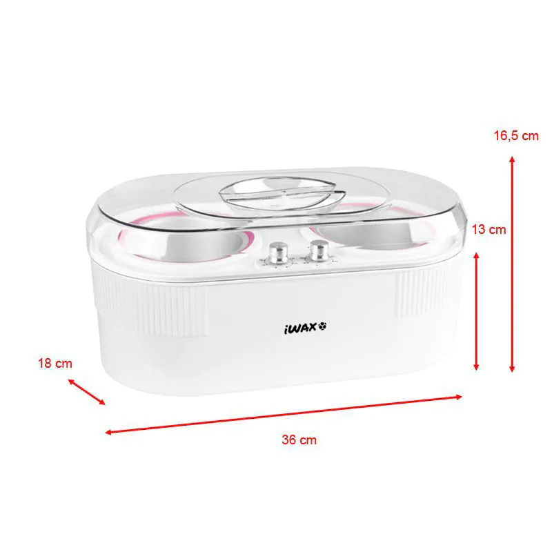 Aquecedor de cera iWax 2 em 1 400 ml + 800 ml 400W