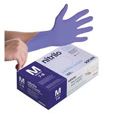 Luvas Nitrilo violeta 3,5g cx 100