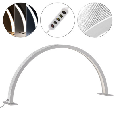 Lâmpada de mesa LED em arco, 35W, branca sem sombras, com zircônia cúbica