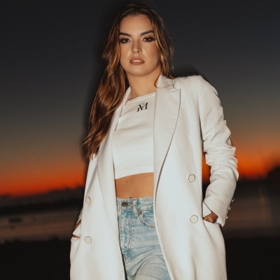 white neckline cropped