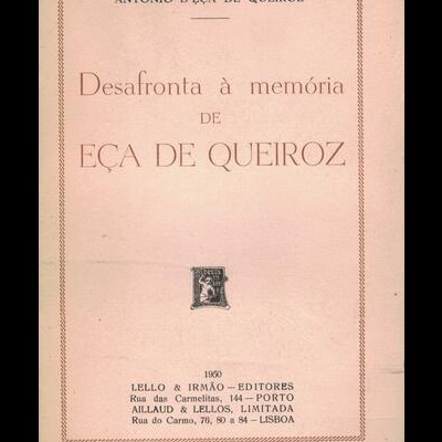Defronta à Memória de Eça de Queiroz | de António d?Eça de Queiroz