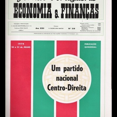 Jornal Português de Economia e Finanças - Ano XXII - N.º 319 - 16 a 31 de Julho de 1974