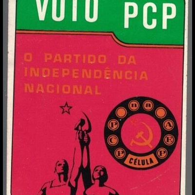 Autocolante - Voto PCP - O Partido da Independência Nacional - Célula PCP na AEP