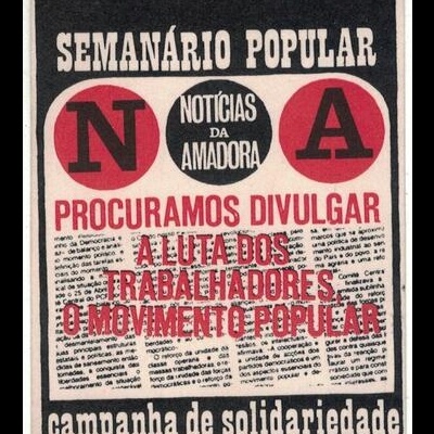 Autocolante - Semanário Popular Notícias da Amadora - Procuramos Divulgar a Luta dos Trabalhadores, o Movimento Popular - Campanha de Solidariedade