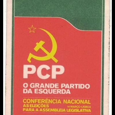 Autocolante - PCP - O Grande Partido da Esquerda - Conferência Nacional: As Eleições para a Assembleia Legislativa