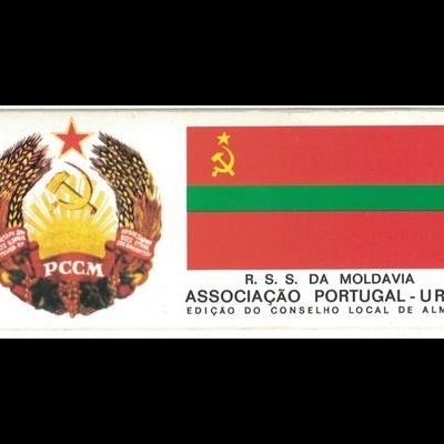 Autocolante - R. S. S. da Moldavia - Associação Portugal-URSS - Edição do Conselho Loval de Almada