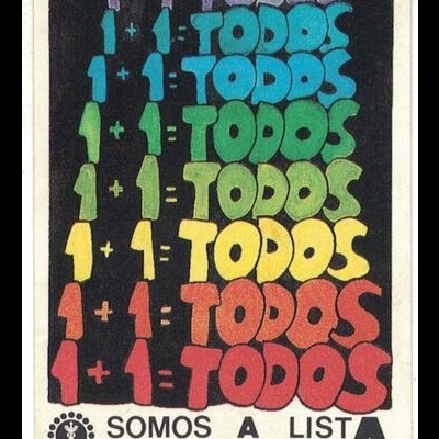 Autocolante - 1+1 = Todos - CESL - Sindicato do Comércio, Escritórios e Serviços de Lisboa - Somos A Vota Lista A