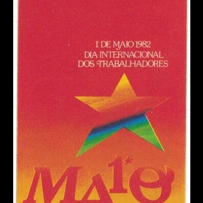 Autocolante - CGTP-IN - 1.º de Maio 1982 Dia Internacional dos Trabalhadores