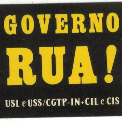 Autocolante - Governo Rua! - USL e USS/CGTP-IN+CIL e CIS