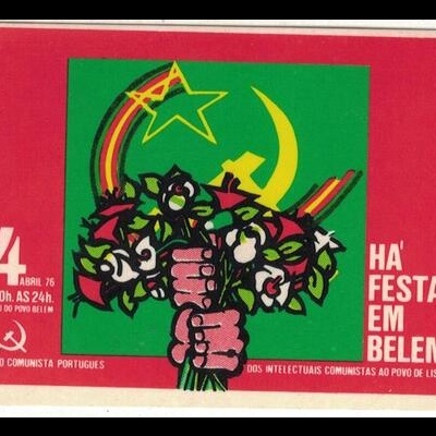 Autocolante - Partido Comunista Português - Há Festa em Belém! - Dos Intelectuais Comunistas ao Povo de Lisboa