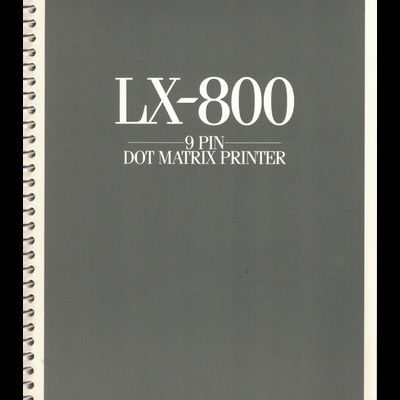 LX-800 - 9 Pin Dot Matrix Printer: User's Guide