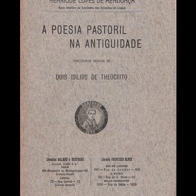 A Poesia Pastoril na Antiguidade | de Henrique Lopes de Mendonça