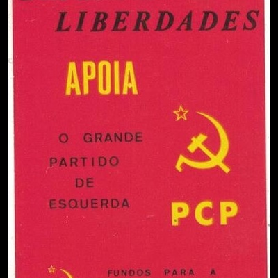 Autocolante - PCP - Defende as Liberdades - Apoia o Grande Partido de Esquerda