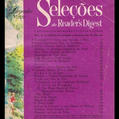 Seleções do Reader's Digest - Tomo LVIII - N.º 346 - Dezembro de 1970