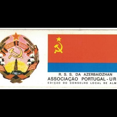 Autocolante - R. S. S. da Azerbaidzhán - Associação Portugal-URSS - Edição do Conselho Loval de Almada
