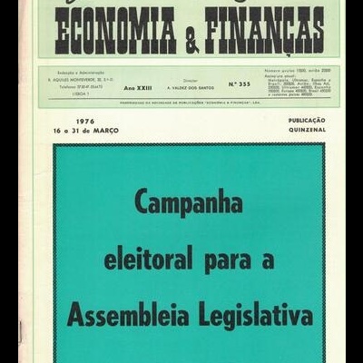 Jornal Português de Economia e Finanças - Ano XXIII - N.º 355 - 16 a 31 de Março de 1976