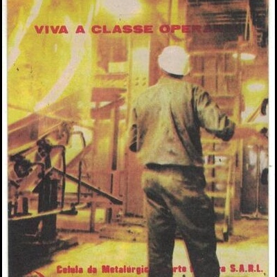 Autocolante - Viva a Classe Operária - Célula da Metalúrgica Duarte Ferreira SARL - Partido Comunista Português