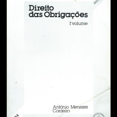 Direito das Obrigações [2 Volumes] | de António Menezes Cordeiro