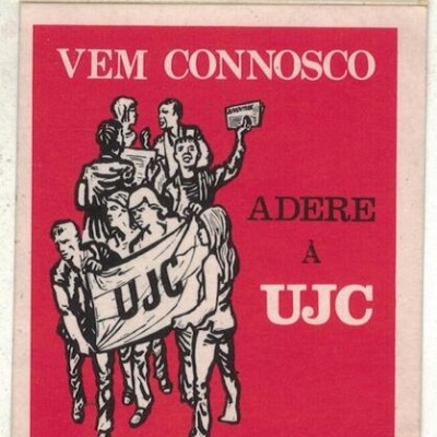 Autocolante - Vem Connosco Adere à UJC - União da Juventude Comunista